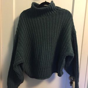 H&M teal chunky sweater